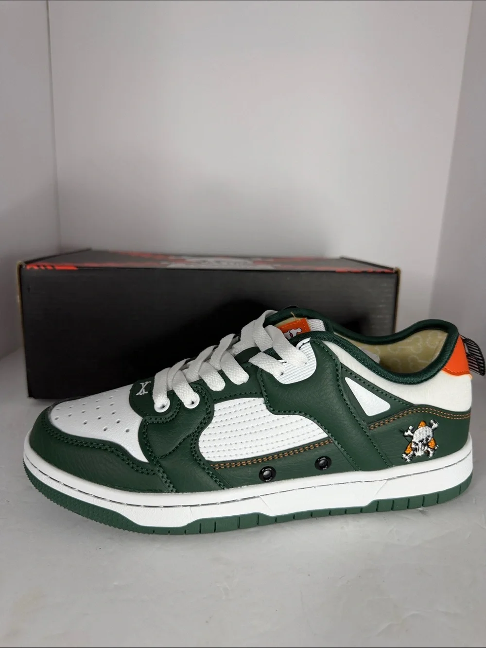 Brand x Tombstone Joker Sneakers Green White Men’s Size 6.5 NIB Streetwear